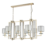 Люстра прямоугольной формы с 8-ю цилиндрическими плафонами из стекла Laurent варинант исполнения - 5 | Loft Concept в Брянске