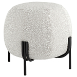 Пуф в ткани букле молочного цвета Pikelet варинант исполнения - 1 | Loft Concept в Брянске