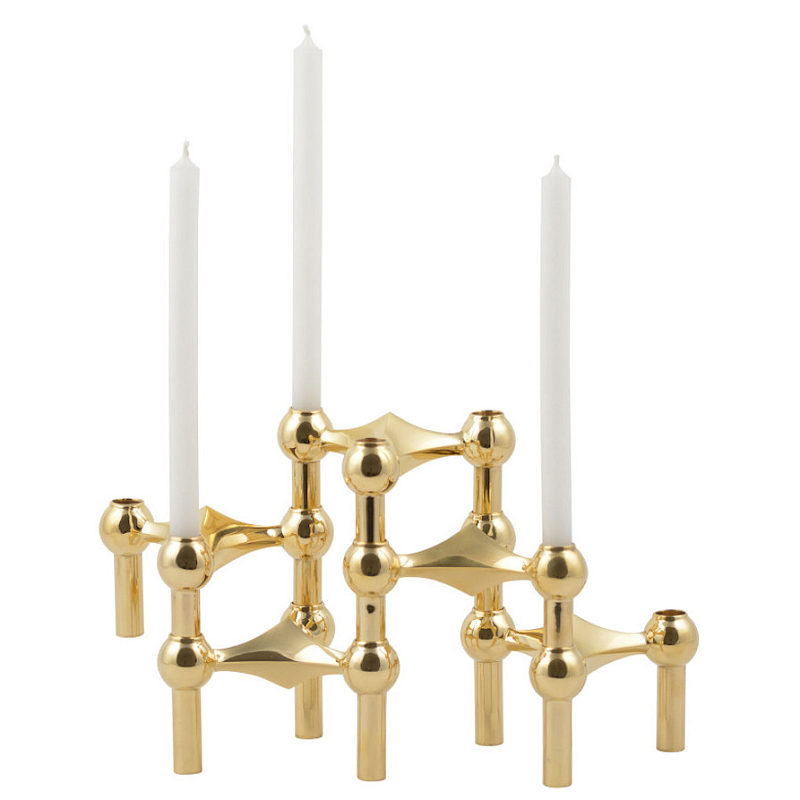 Подсвечник STOFF NAGEL CANDLE HOLDER Глянцевое золото Черный Хром Подсвечник STOFF NAGEL CANDLE HOLDER Глянцевое золото Черный Хром в Брянске | Loft Concept