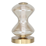 Настольная лампа светодиодная с волнообразным стеклянным плафоном Amphora of Light варинант исполнения - 2 | Loft Concept в Брянске