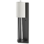 Бра на прозрачном штативе с тканевым абажуром в форме цилиндра Conciseness варинант исполнения - 3 | Loft Concept в Брянске