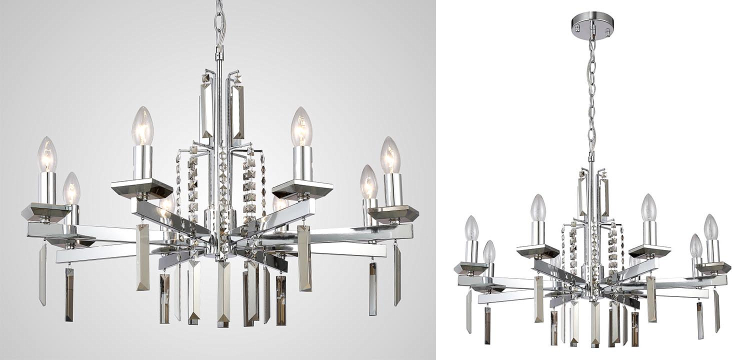 Люстра Vivien Crystal Chrome Chandelier 8 Люстра Vivien Crystal Chrome Chandelier 8 - Loft-Concept в Брянске