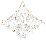 Люстра с тонким металлическим каркасом цвета хром Quasar варинант исполнения - 2 | Loft Concept в Брянске