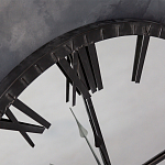 Часы настенные зеркальные с чёрным металлическим циферблатом Mirror Tower Clock варинант исполнения - 2 | Loft Concept в Брянске