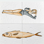 Плитка с узором Рыба Русалка варинант исполнения - 1 | Loft Concept в Брянске