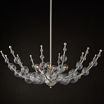 Люстра  с круглыми прозрачными шарами на серебряном каркасе Silver Stalk варинант исполнения - 4 | Loft Concept в Брянске