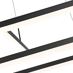 Подвесной светильник светодиодный с 2-мя черными прямоугольными плафонами из алюминия и акрила с пультом для регулировки света Smeragde Light Black варинант исполнения - 2 | Loft Concept в Брянске