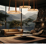 Люстра в форме обруча из натурального камня Minerals of Light варинант исполнения - 5 | Loft Concept в Брянске