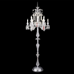 Торшер с 12-ю белыми текстильными абажурами и хрустальными подвесками Lustre Reverie варинант исполнения - 4 | Loft Concept в Брянске