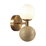 Бра с шарообразным матовым плафоном и шаром из камня на металлическом основании Orb Essence варинант исполнения - 1 | Loft Concept в Брянске