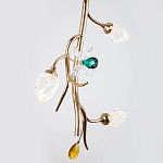 Подвесной светильник с хрустальными плафонами и декором Alvere Crystal Hanging Lamp варинант исполнения - 3 | Loft Concept в Брянске