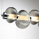 Подвесной светильник линейный с 7-ю рифлеными стеклянными шарами Marcelh Light варинант исполнения - 9 | Loft Concept в Брянске