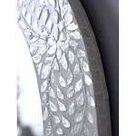 Зеркало круглое инкрустированное раковинами устриц Bone Inlay Dome Mirror White варинант исполнения - 6 | Loft Concept в Брянске