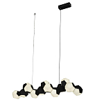 Люстра линейная с геометрическими черно-белыми плафонами Modestra варинант исполнения - 1 | Loft Concept в Брянске