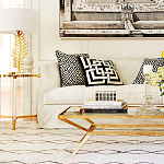 Золотой приставной столик с круглой стеклянной столешницей Weightless Table варинант исполнения - 6 | Loft Concept в Брянске