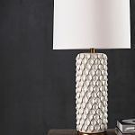 Настольная лампа покрытая лепестками белых цветов Fancy Calla Lily варинант исполнения - 3 | Loft Concept в Брянске