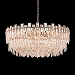 Круглая люстра с хрустальными подвесками на серебряном каркасе Gorgeous Crystal Light варинант исполнения - 13 | Loft Concept в Брянске