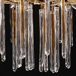 Люстра подвесная золотого цвета с разветвленными ветвями и прозрачными стеклянными подвесками Droplet Chandelier варинант исполнения - 7 | Loft Concept в Брянске