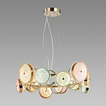 Люстра с плафонами из разноцветного стекла Glass Peonies варинант исполнения - 3 | Loft Concept в Брянске