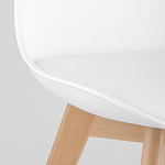 Стул с основой из пластика и мягким сиденьем Arvika White варинант исполнения - 6 | Loft Concept в Брянске