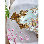 Блюдо овальное из голубого фарфора с ручками в виде бабочек и цветочным рисунком Blue Garden варинант исполнения - 7 | Loft Concept в Брянске