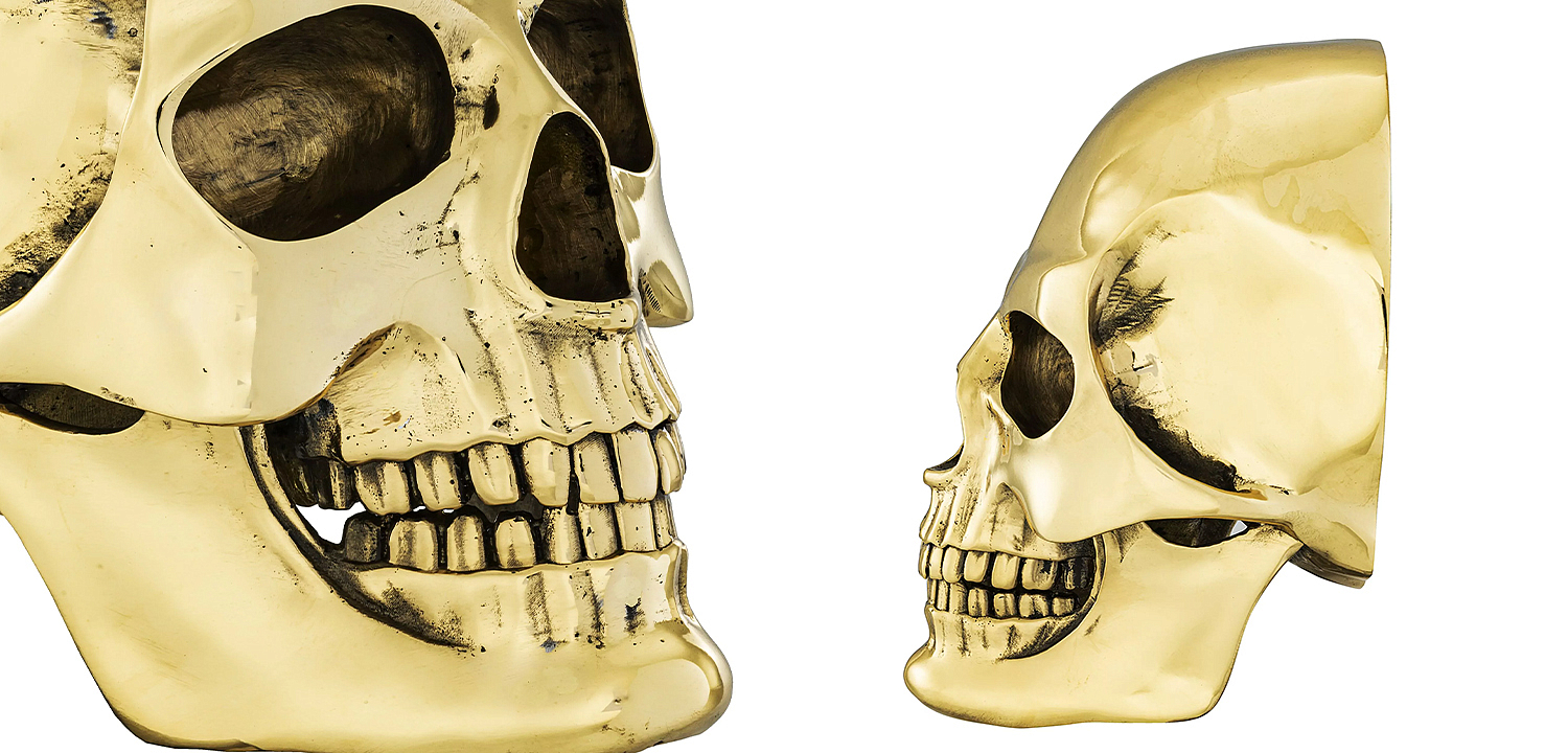 Аксессуар на стену Philipp Plein Gold Skull Wall element Аксессуар на стену Philipp Plein Gold Skull Wall element - Loft-Concept в Брянске