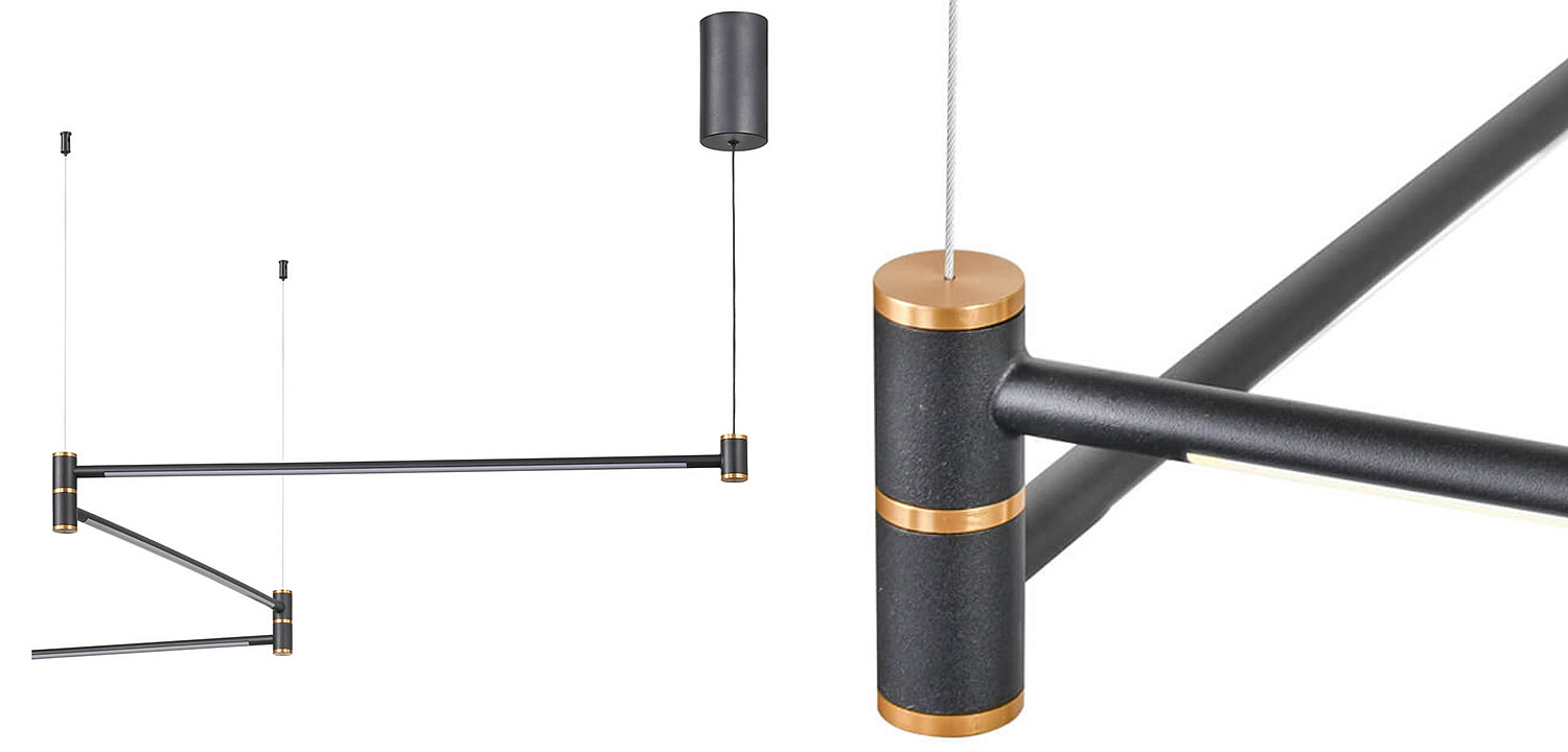 Подвесной светильник Drawing Line Gold Black Подвесной светильник Drawing Line Gold Black - Loft-Concept в Брянске