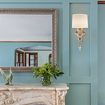 Бра с цветочным основанием и тканевым абажуром Tugella Flower Lamp варинант исполнения - 5 | Loft Concept в Брянске