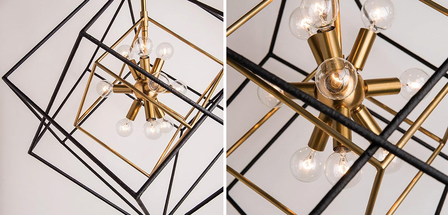 Люстра CUBIST Pendant Black and Gold 9 lamp - Loft-Concept в Брянске