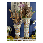 Ваза из фарфора на бронзовом основании Turquoise Blooming Garden варинант исполнения - 8 | Loft Concept в Брянске