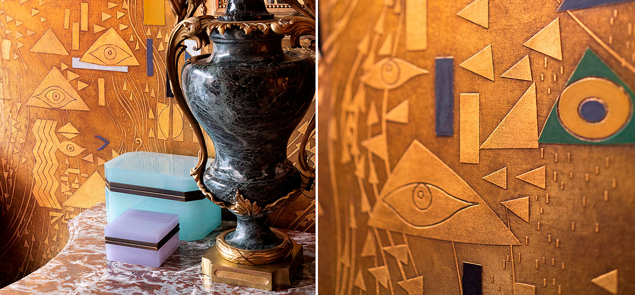 Обои ручная роспись Klimt Polished Gold bas relief gilded paper - Loft-Concept в Брянске