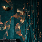 Обои с вышивкой ручной работы Plume Original colourway on velvet варинант исполнения - 1 | Loft Concept в Брянске