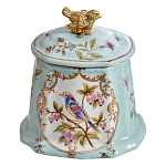 Шкатулка голубого цвета с рисунком и состаренным эффектом Eden Garden варинант исполнения - 2 | Loft Concept в Брянске