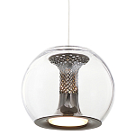 Подвесной светильник со стеклянным плафоном Inner Gleam Globe black  варинант исполнения - 2 | Loft Concept в Брянске