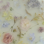 Круглый поднос из эпоксидной смолы с цветами белый Epoxy Resin Flowers Tray White варинант исполнения - 2 | Loft Concept в Брянске