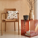 Оранжевый приставной стол из металла Lattice варинант исполнения - 8 | Loft Concept в Брянске