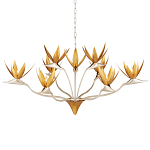 Люстра с плафонами в виде цветов Golden Bird of Paradise варинант исполнения - 3 | Loft Concept в Брянске