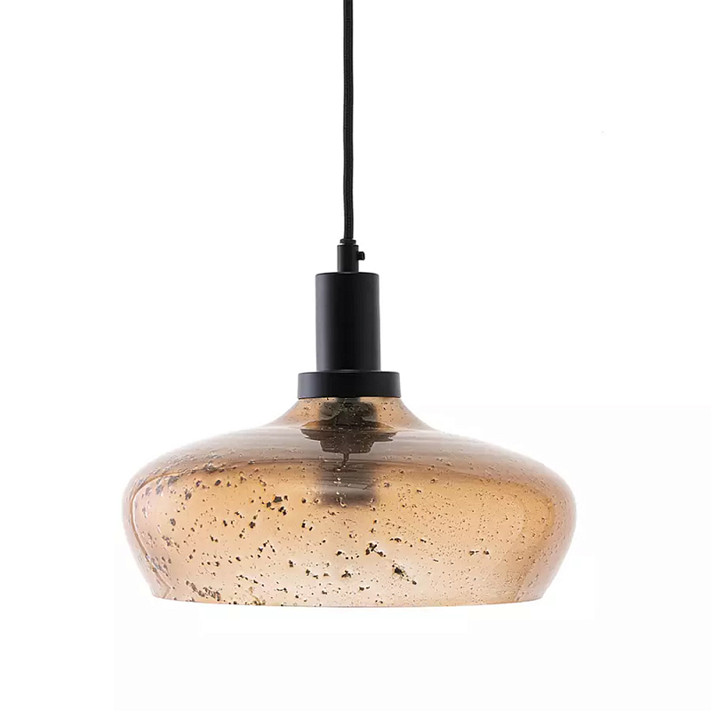 Подвесной светильник с стеклянным фактурным плафоном Glass Textured Lampshade Медь Подвесной светильник с стеклянным фактурным плафоном Glass Textured Lampshade Медь в Брянске | Loft Concept
