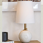 Настольная лампа на круглом основании из натурального камня Bartolomeo варинант исполнения - 4 | Loft Concept в Брянске