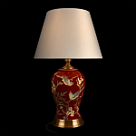 Настольная лампа бордовая с изображением птиц Slip Away варинант исполнения - 2 | Loft Concept в Брянске