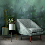 Кресло светло-бирюзовое с принтом Pauley Light Turquoise Armchair варинант исполнения - 8 | Loft Concept в Брянске