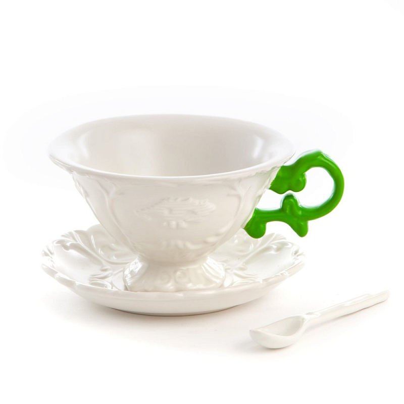 Чайная пара Seletti I-Tea Green Белый Зеленый в Брянске | Loft Concept 