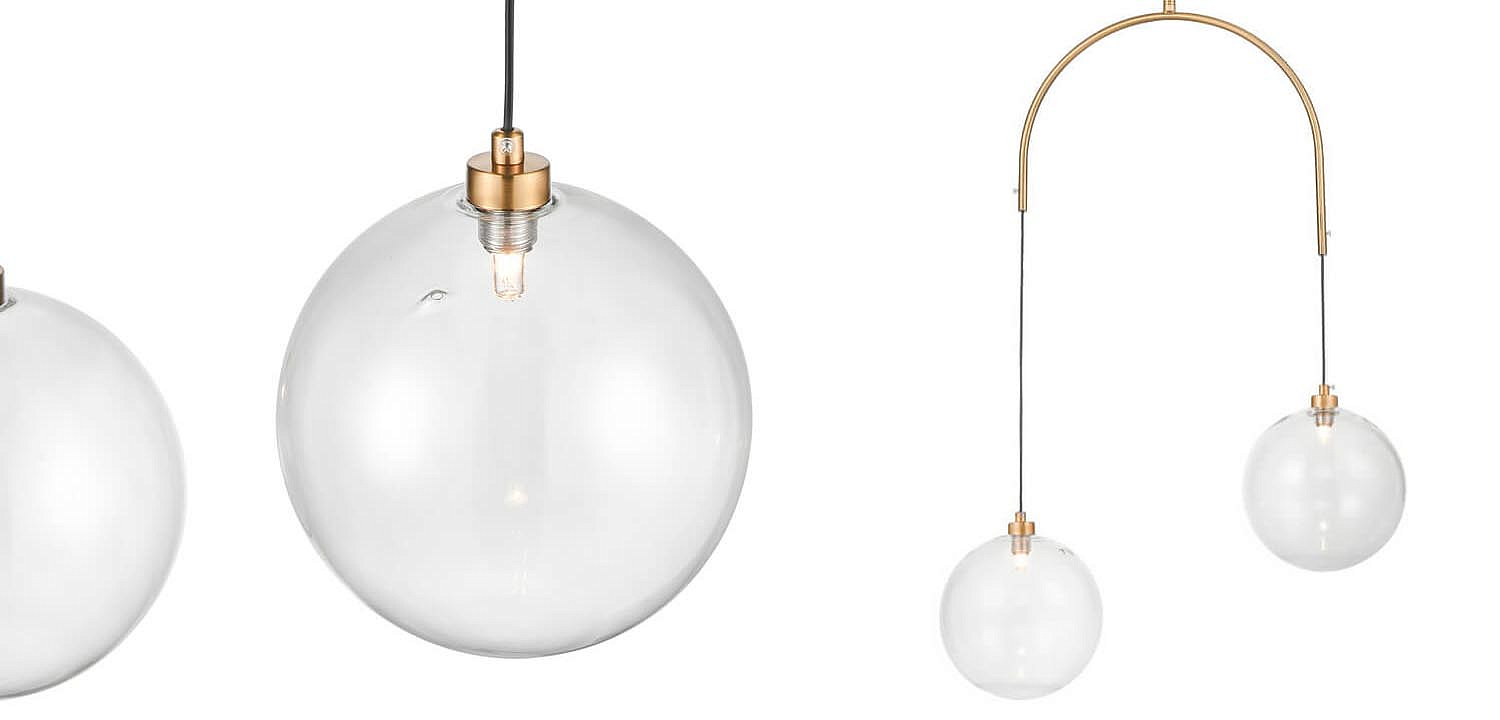 Люстра Two Hanging Ball Chandelier Люстра Two Hanging Ball Chandelier - Loft-Concept в Брянске
