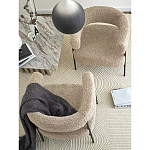Кресло полукруглое мягкое с буклированной обивкой Armchair with Boucle Upholstery варинант исполнения - 8 | Loft Concept в Брянске