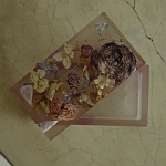 Шкатулка из эпоксидной смолы с цветами розовая Epoxy Resin Rectangular Box Pink варинант исполнения - 2 | Loft Concept в Брянске