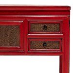 Деревянная консоль в китайском стиле с ящиками и дверцами красная Chinese Console Table варинант исполнения - 5 | Loft Concept в Брянске