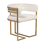 Стул букле бежевый с каркасом цвета матовое золото Tactility варинант исполнения - 2 | Loft Concept в Брянске