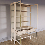 Витрина Primo со стеклянными фасадами и 2 ящиками Светлый дуб варинант исполнения - 3 | Loft Concept в Брянске