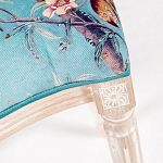 Барный стул из массива бука с изображением птиц и цветов Turquoise Beige Chinoiserie Garden Chair варинант исполнения - 5 | Loft Concept в Брянске