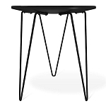 Стол журнальный c круглой столешницей из стекла серого цвета Gray and Gold Marble варинант исполнения - 4 | Loft Concept в Брянске